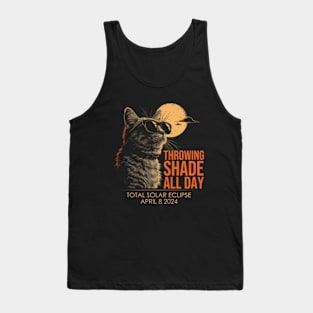 Throwing Shade All Day Total Solar Eclipse Cat Tank Top